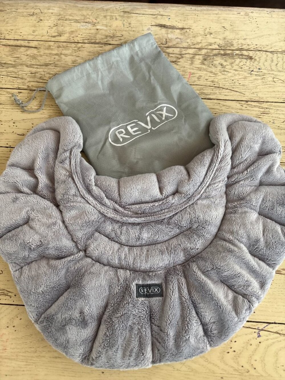 REVIX Microwavable Heating Pad for Neck Shoulders and Back, Gray